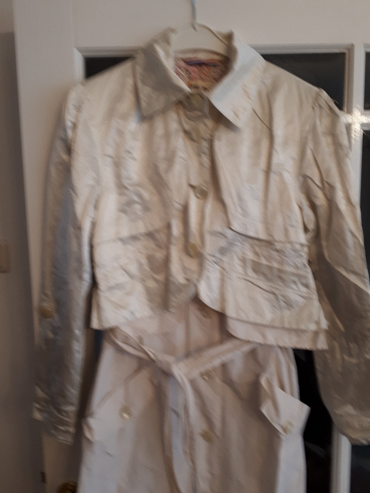 Cremkleurige zomerjas lang, Kleding | Dames, Ophalen of Verzenden, Zo goed als nieuw, Maat 38/40 (M)