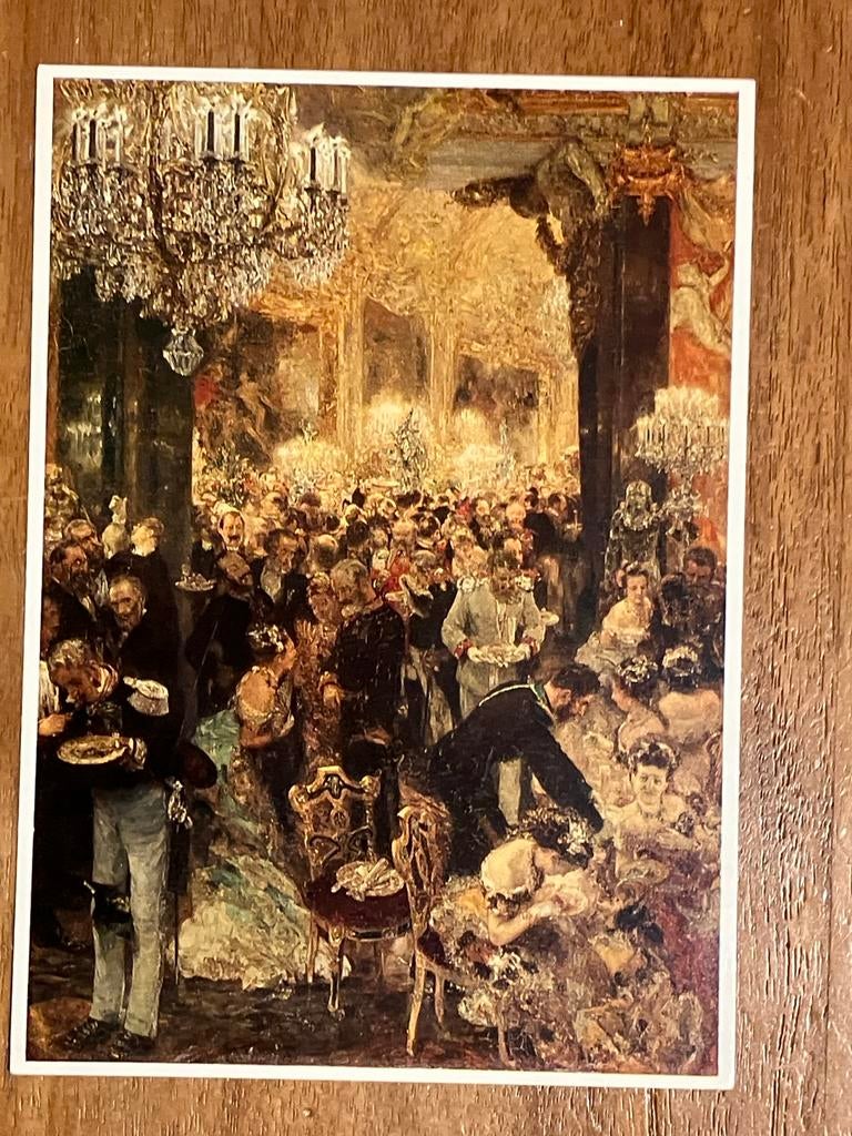 Adolph von Menzel - Das Ballsouper (1878), Ophalen of Verzenden, 1980 tot heden, Ongelopen, Sport en Spel