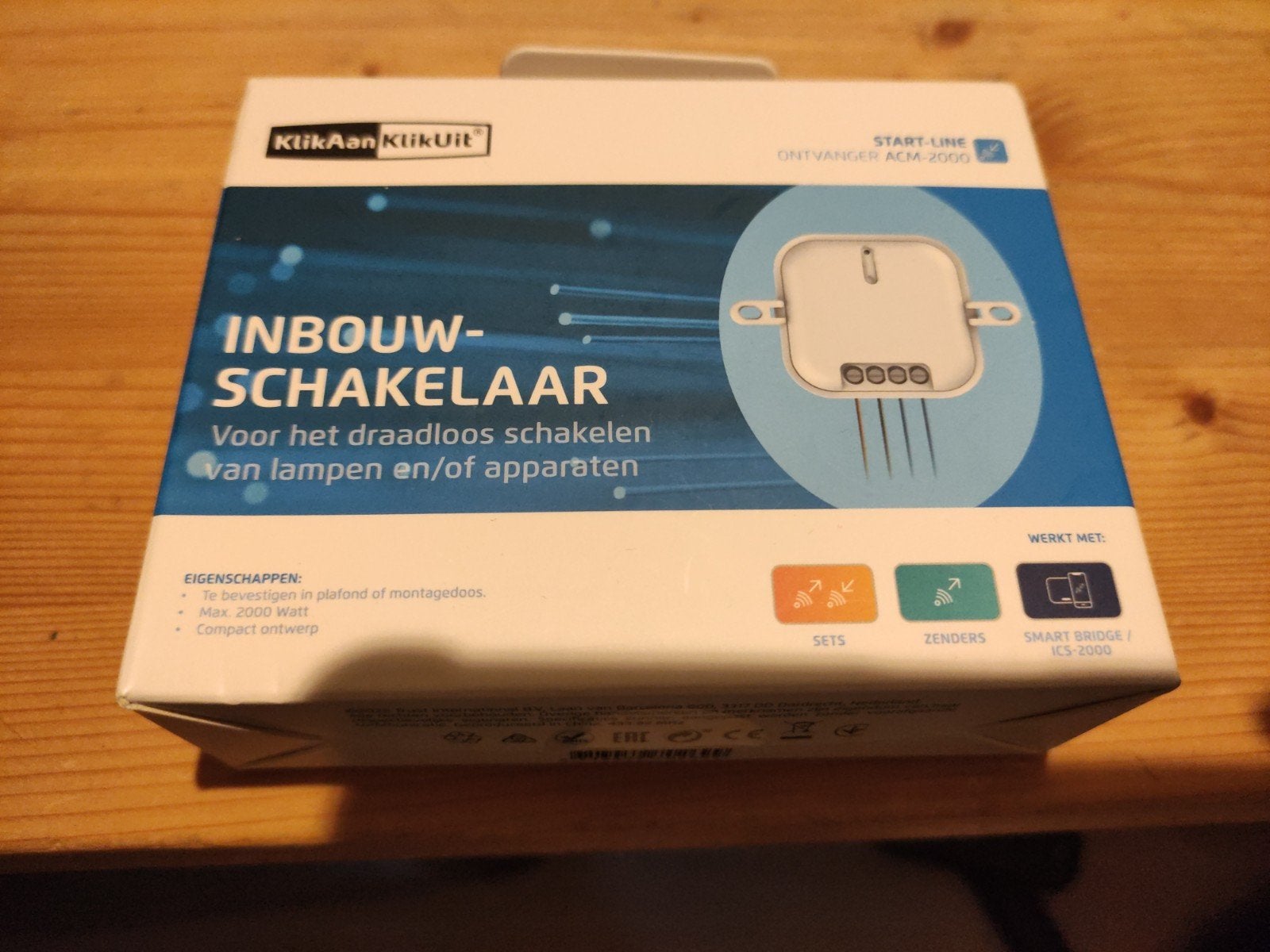 KlikAanKlikUit Inbouwschakelaar ACM-2000, Smart home compatibel, Ophalen of Verzenden, Nieuw, Overige merken