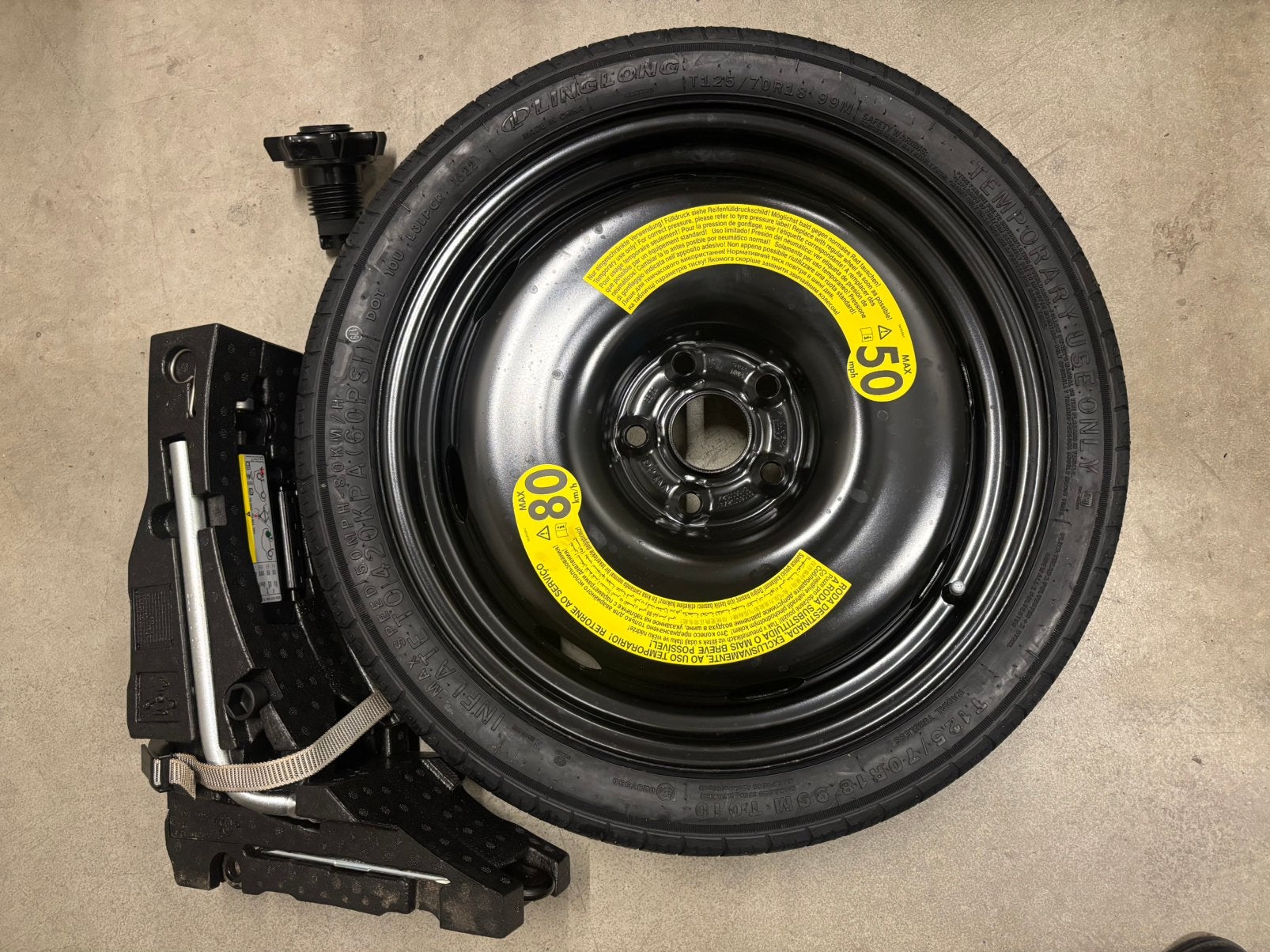 Origineel Volkswagen T-Roc Reservewiel/Thuiskomer incl. KRIK, Auto-onderdelen, Ophalen of Verzenden, Nieuw, Volkswagen