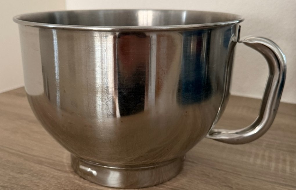 Roestvrijstalen mengkom met handvat, Verzenden, Zilver, Metaal, Overige typen