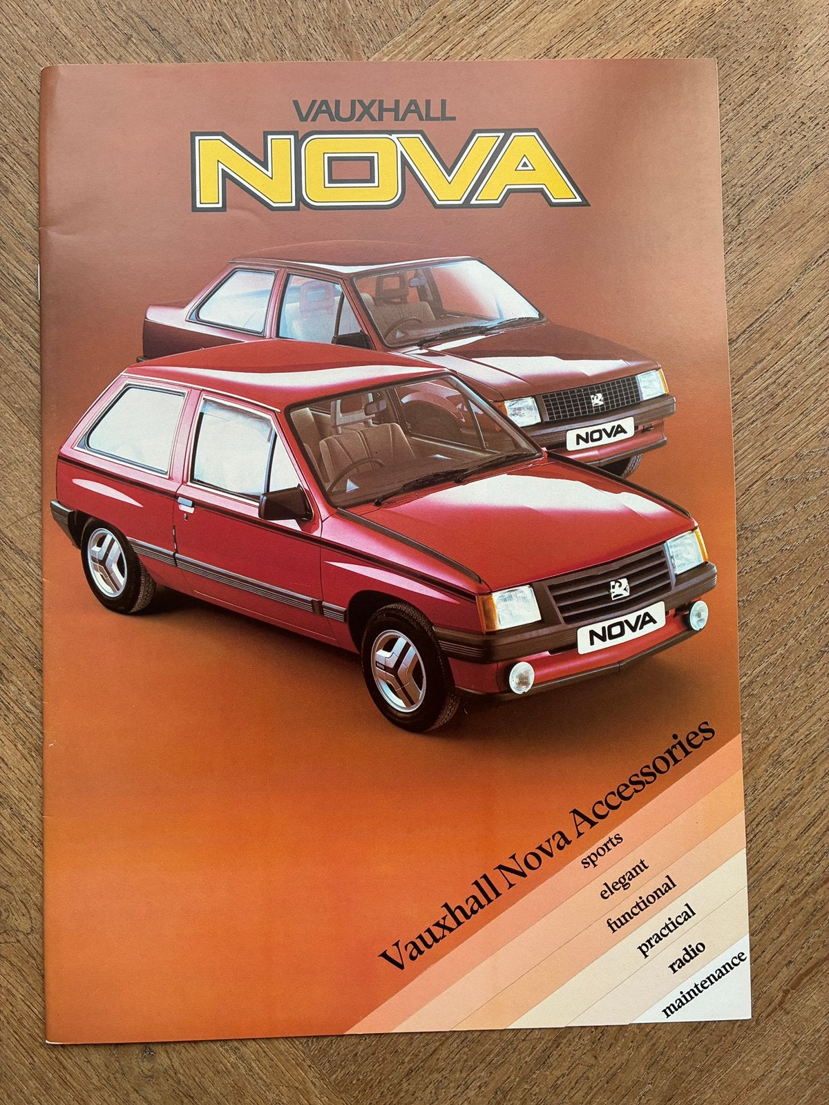 Vauxhall Nova accessoires brochure 1983, Verzenden, Zo goed als nieuw, Overige merken