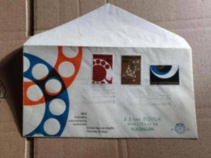 Eerste Dag Envelop - FDC - E52 - Getypt Adres, Ophalen of Verzenden, Beschreven, Nederland