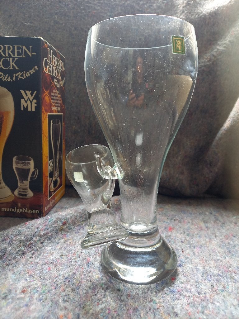 Herrngedeck Bier en jeneverglas combi, Glas of Glazen, Ophalen of Verzenden, Overige stijlen, Glas