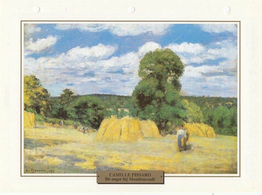Camille Pissaro De Oogst bij Montfoucault, Antiek en Kunst, Kunst | Overige Kunst, Ophalen of Verzenden