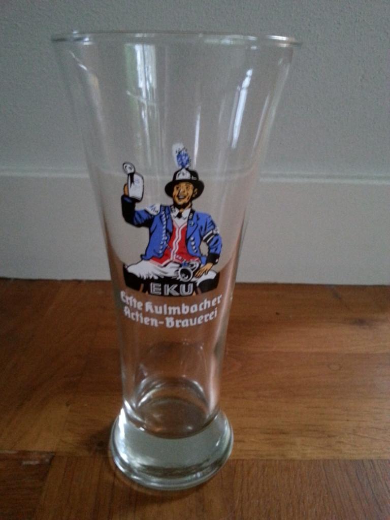Bierglas EKU Erste Kulmbacher Actien-Brauerei, Ophalen of Verzenden, Gebruikt, Glas of Glazen, Overige merken