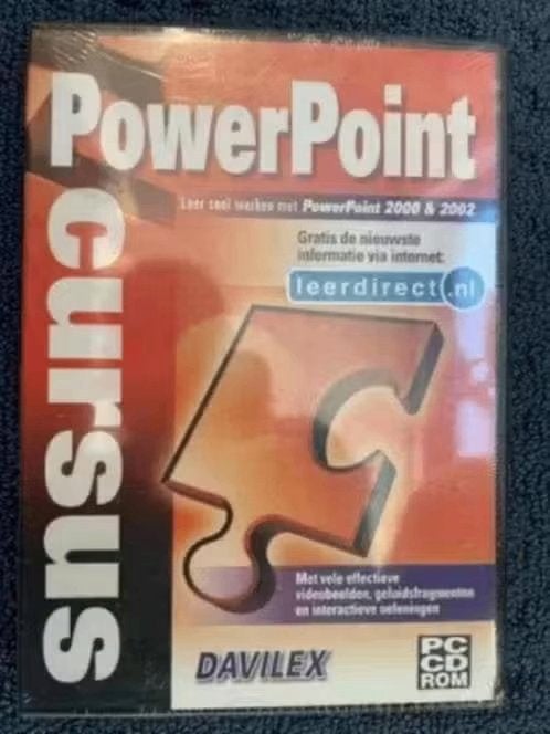 Davilex cursus PowerPoint, pc/cd-rom, EUR 4,99, Computers en Software, Educatie- en Cursussoftware, Ophalen of Verzenden, Nieuw