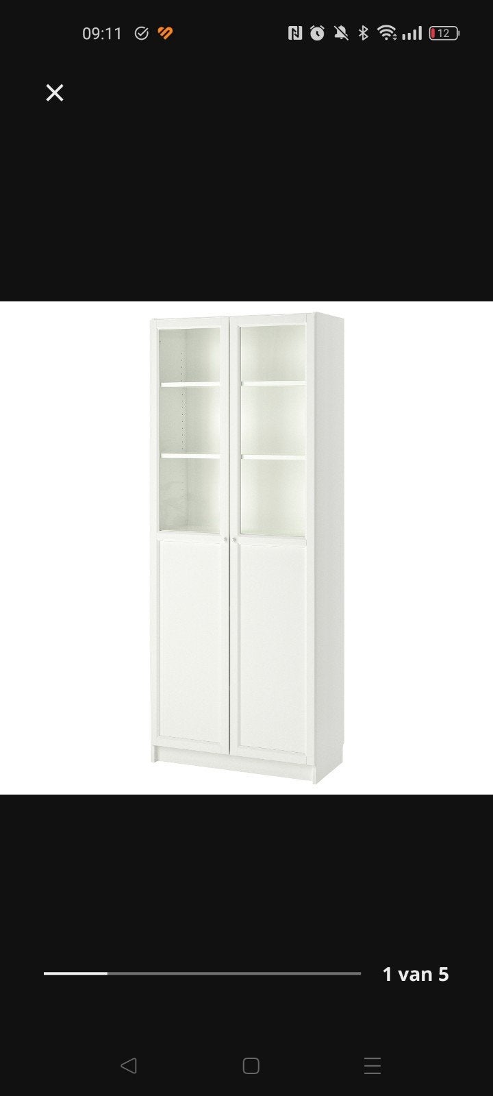 Billy boekenkasten met deuren en verstelbare planken, Ophalen, 200 cm of meer, 50 tot 100 cm, Glas