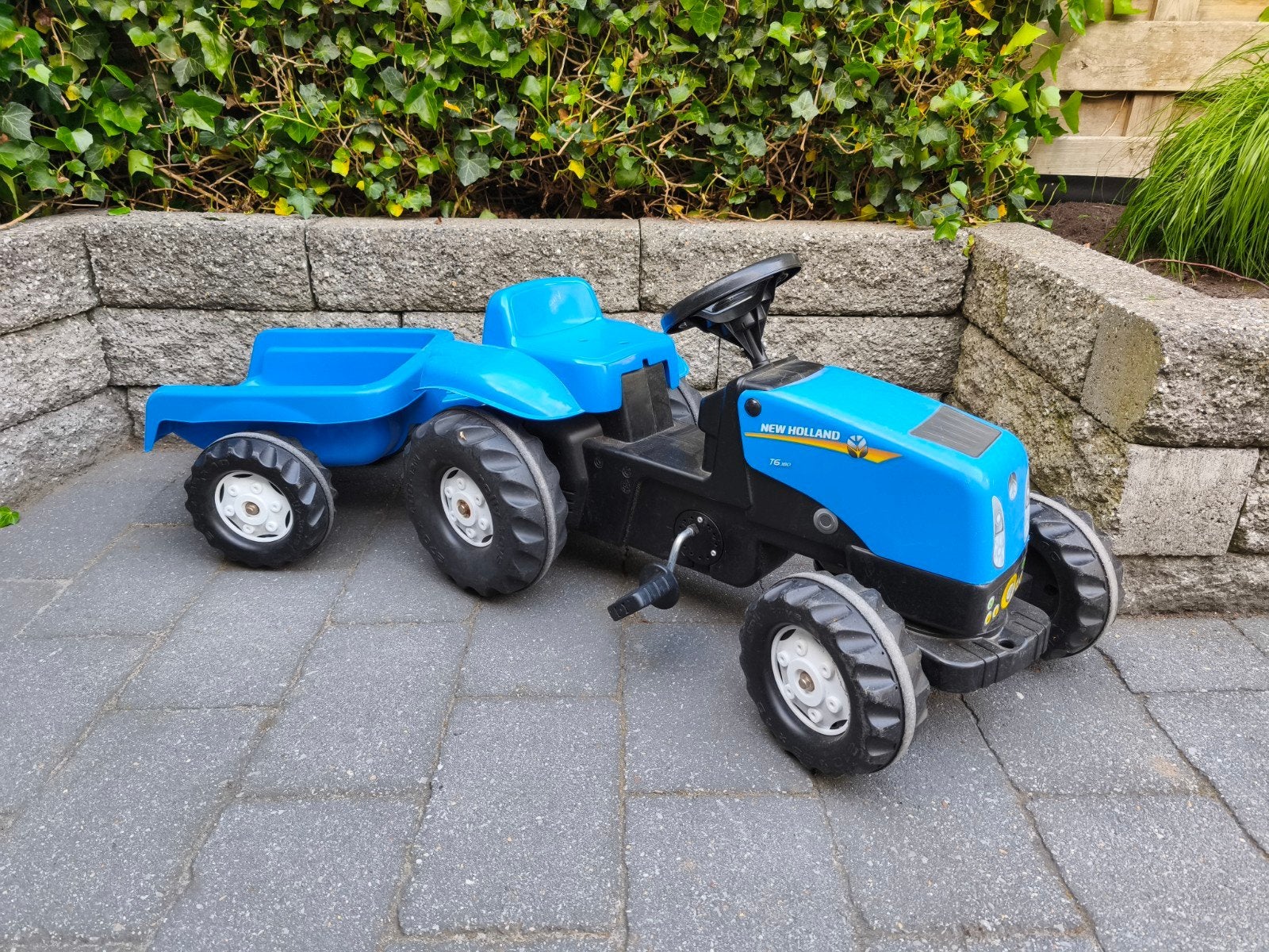 New Holland traptractor met aanhanger - Blauw, Ophalen, Gebruikt