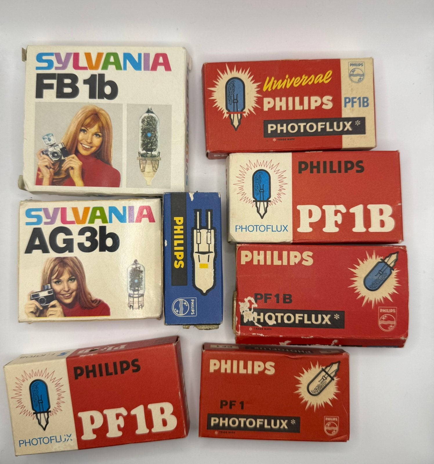 Vintage Philips & Sylvania flitslampjes lot – jaren 50/60, Audio, Tv en Foto, Fotografie | Flitsers, Ophalen of Verzenden, Overige merken