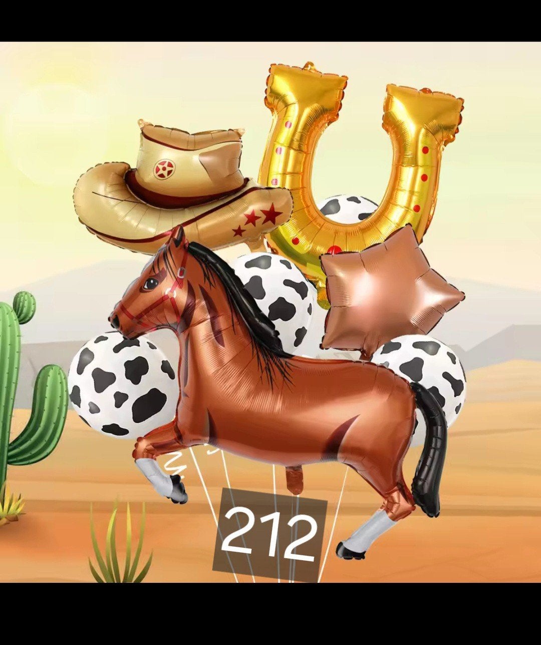 Nieuw Cowboy Thema Feest Ballonnen Set - Paard & Hoed, Ophalen, Nieuw, Versiering, Overige