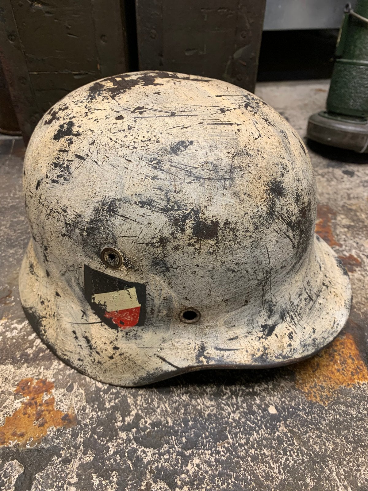 Luftwaffe wehrmacht winter camo m40 / 55 helm, N, N, Verzenden, Duitsland