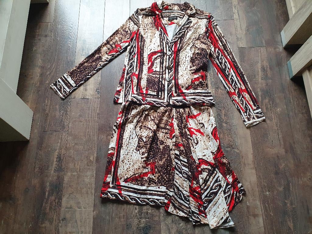Vintage Blacky Dress rok en tuniek, maat M., Maat 38/40 (M), Blacky Dress, Beige, Ophalen of Verzenden
