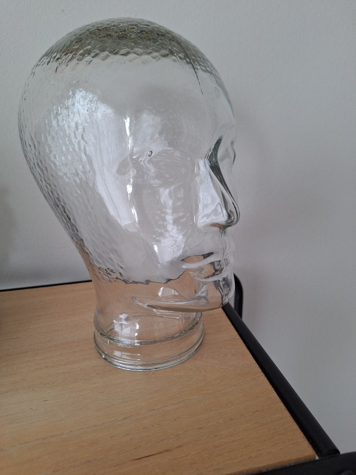 mooi gaaf vintage glazen Hoofd, Glas, Ophalen of Verzenden, Zo goed als nieuw