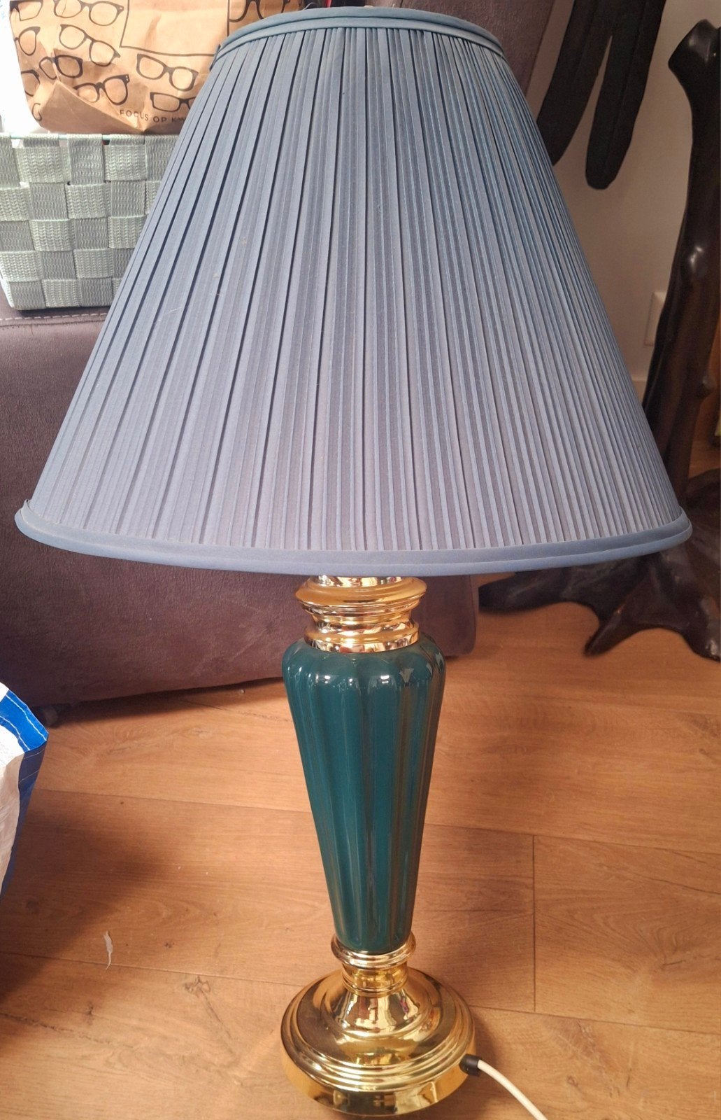 vintage Hollywood Regency lamp, Ophalen of Verzenden, Zo goed als nieuw, 80 cm, Vintage