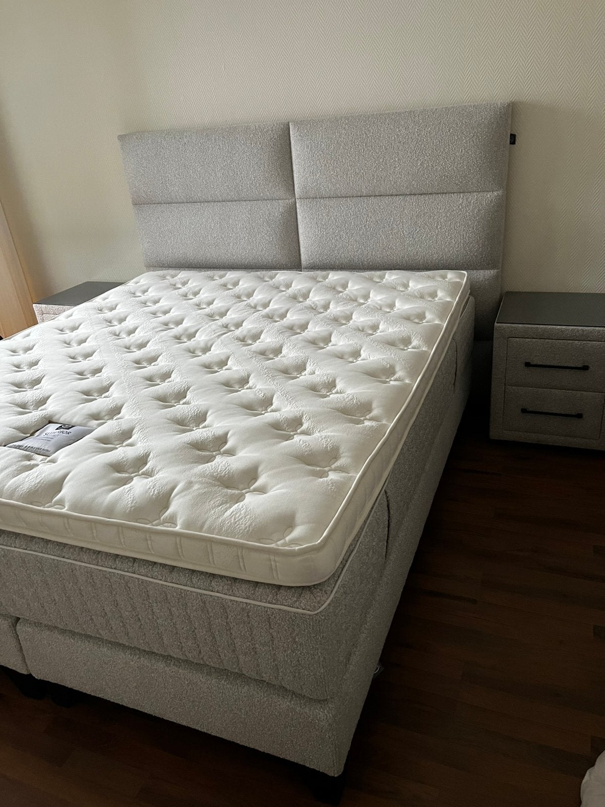 Serta superior lounge boxspring 180x210, Ophalen, 210 cm, Tweepersoons, Zo goed als nieuw