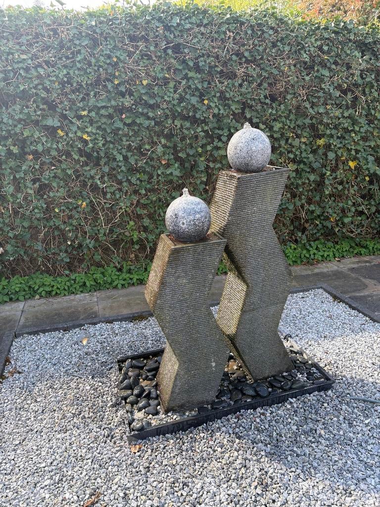 Stijlvol Waterornament voor Tuin of Terras, Tuin en Terras, Ophalen, Gebruikt, Graniet, Waterornament