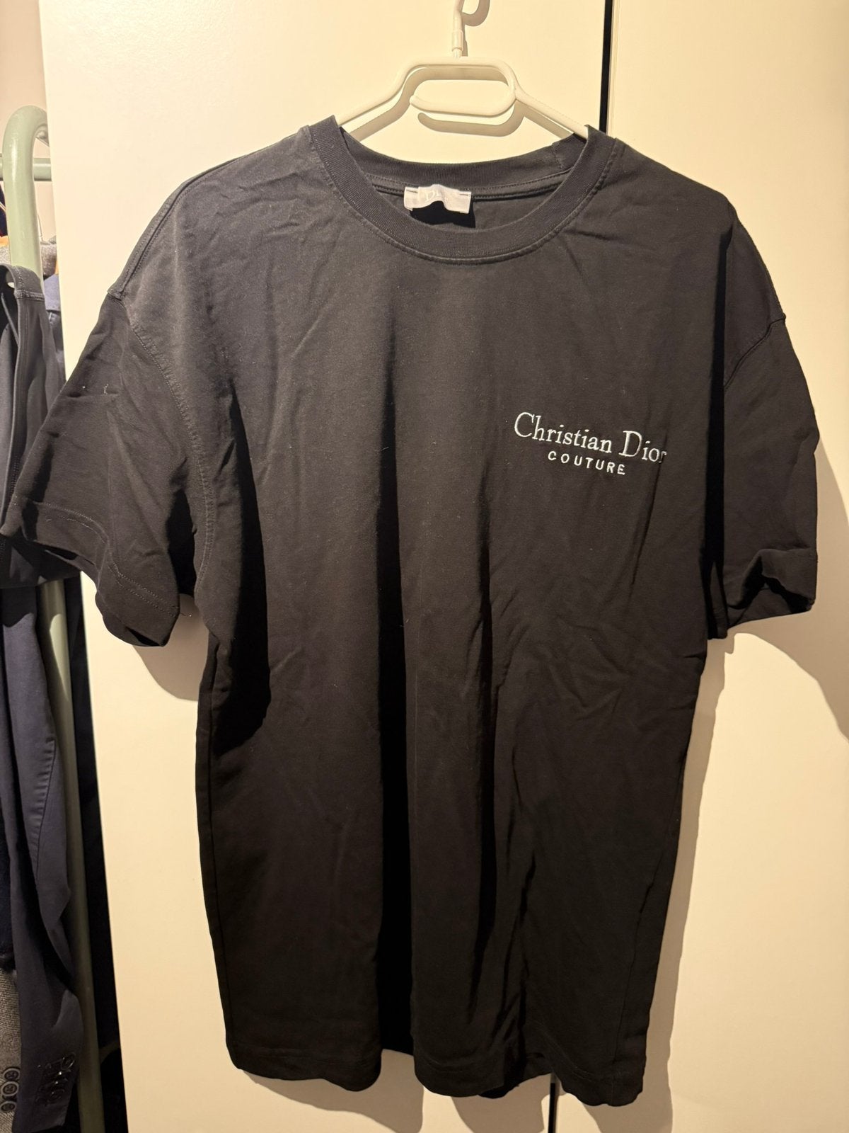 Christian Dior Couture T-shirt met vlinderprint, Ophalen of Verzenden, Zo goed als nieuw, Maat 52/54 (L), Zwart