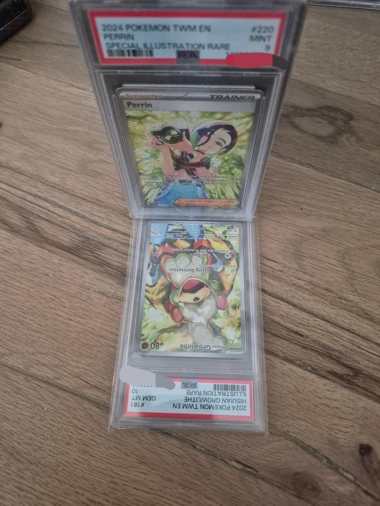 Hisuian growlithe psa 10 en perrin psa 9 set, Ophalen