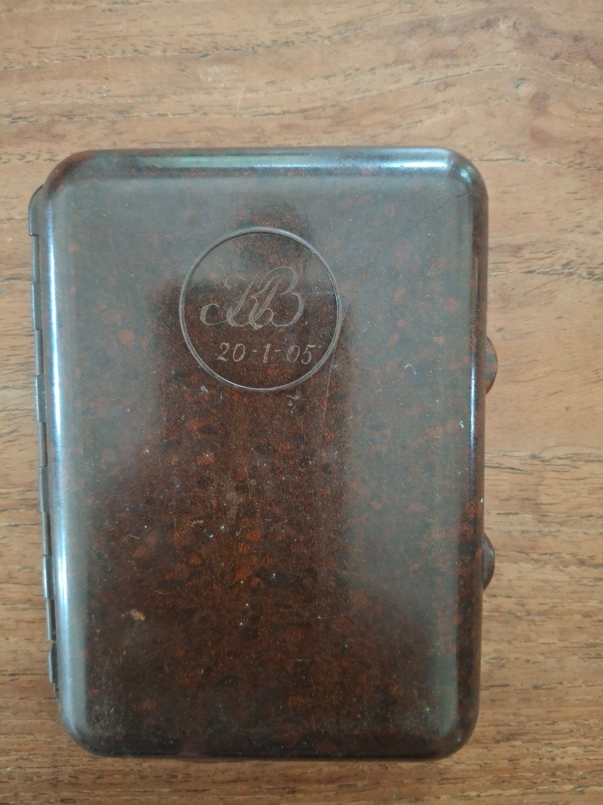 Vintage Bakelieten Sigarenkoker met Initialen en Datum, Ophalen