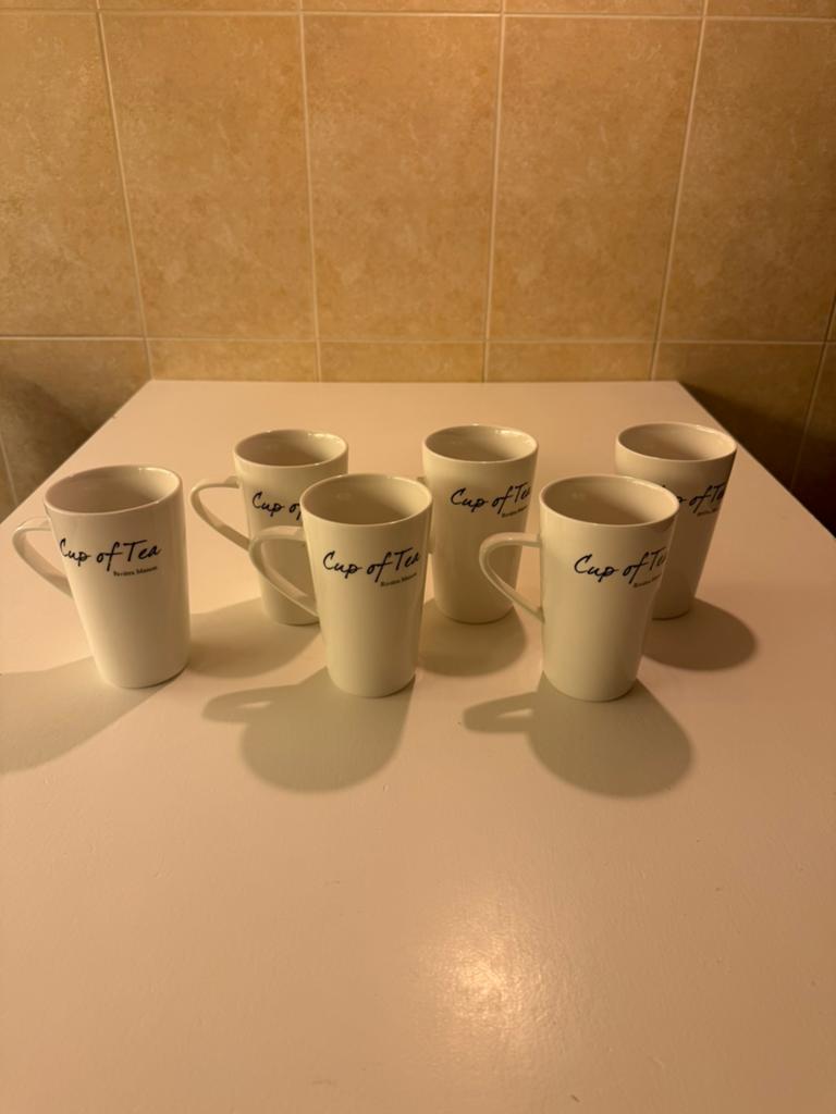 Riviera Maison thee mok classic (set van 6), Huis en Inrichting, Keuken | Tupperware, Ophalen, Zo goed als nieuw, Crème