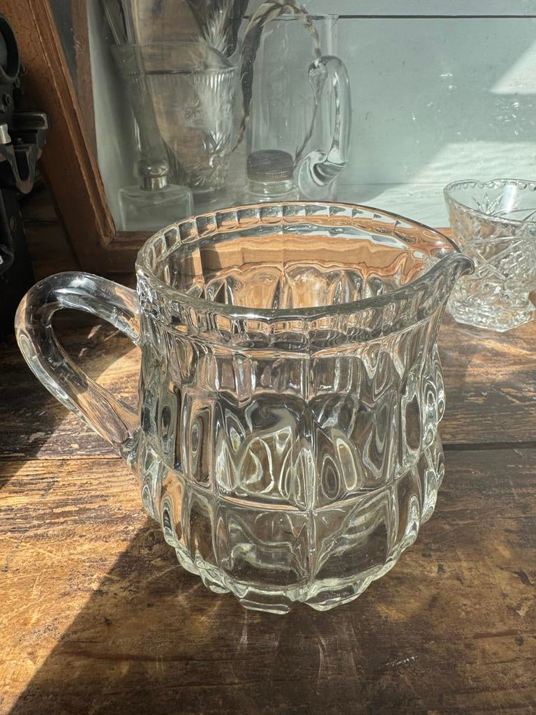 Glazen kan met patroon, Antiek en Kunst, Antiek | Glas en Kristal, Ophalen of Verzenden