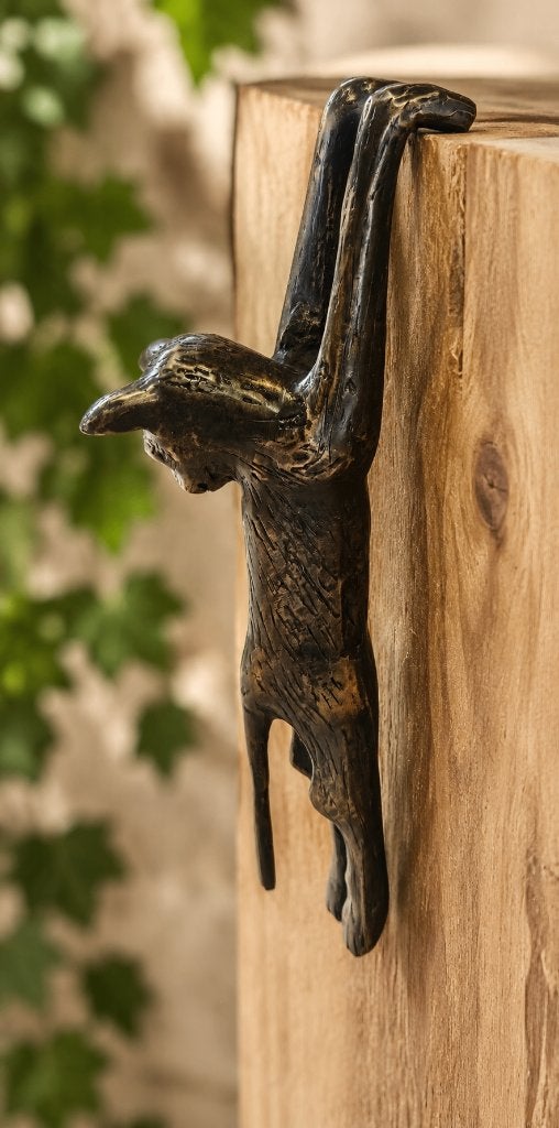 RANDHANGER POES / KAT / HANG POES / BRONZEN BEELD, Tuin en Terras, Dierenbeeld, Nieuw, Info@huisentuindecoratiemarie.nl, Huis en tuin decoratie marie