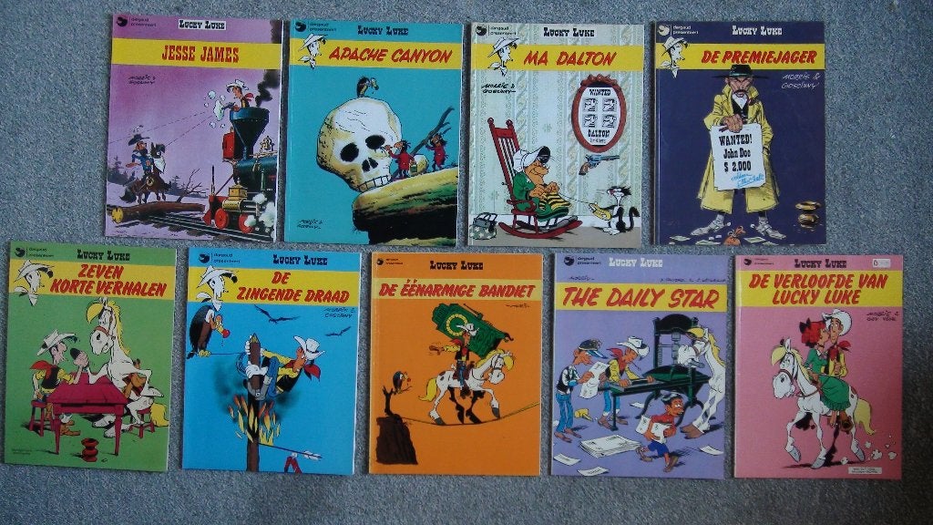 Lucky Luke, Meerdere stripboeken, Ophalen, Gelezen