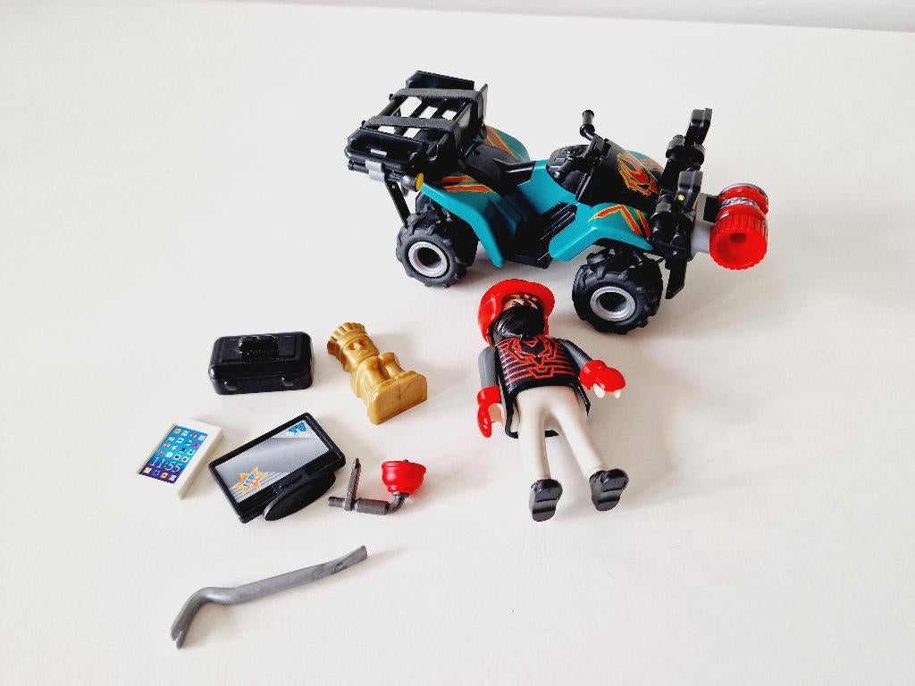 Playmobil 6879 inbreker met quad, Ophalen of Verzenden, Gebruikt