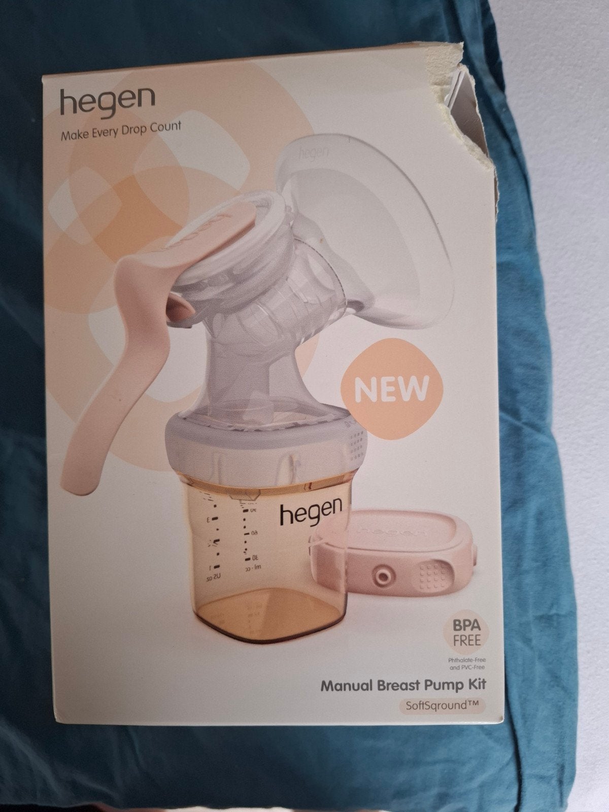 Hegen handkolf - Slechts 1 keer gebruikt en gesteriliseerd, Ophalen of Verzenden, Zo goed als nieuw, Draagbaar, Borstkolf