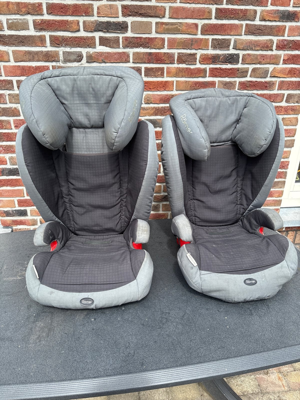 2x Romer Kidfix Trendline autostoel - grijs/zwart, Ophalen, Romer, Autogordel of Isofix, Gebruikt