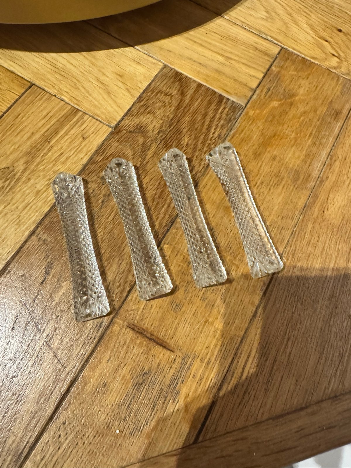 Set van 4 kristallen messenleggers, Ophalen of Verzenden