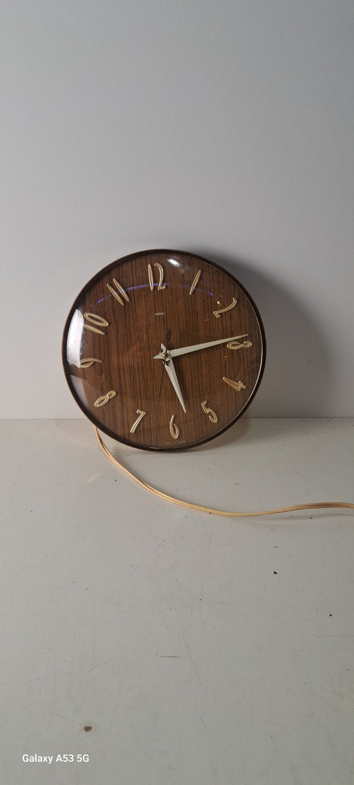 Vintage Metamec Elektrische Wandklok - Jaren '70, Ophalen of Verzenden