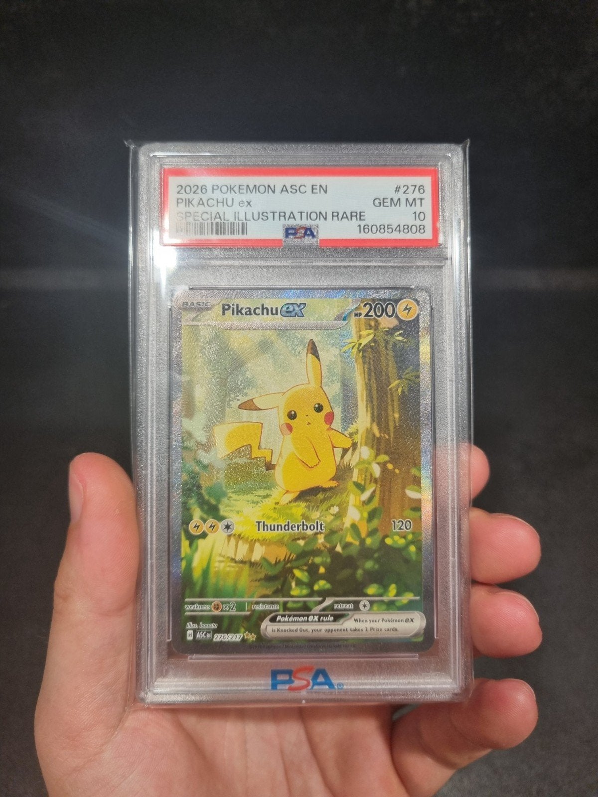 Pikachu ex (ASC 276) PSA 10 Ascended Heroes, Ophalen of Verzenden, Nieuw, Losse kaart