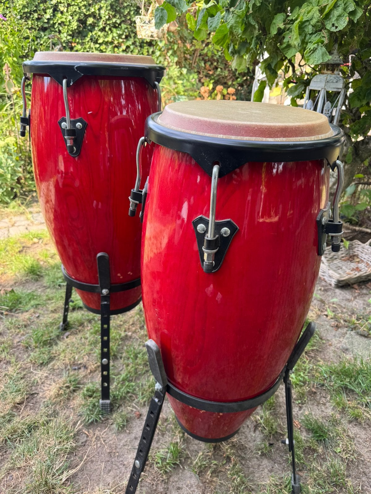 Conga Set Rood, Muziek en Instrumenten, Percussie, Ophalen, Gebruikt, Trommel
