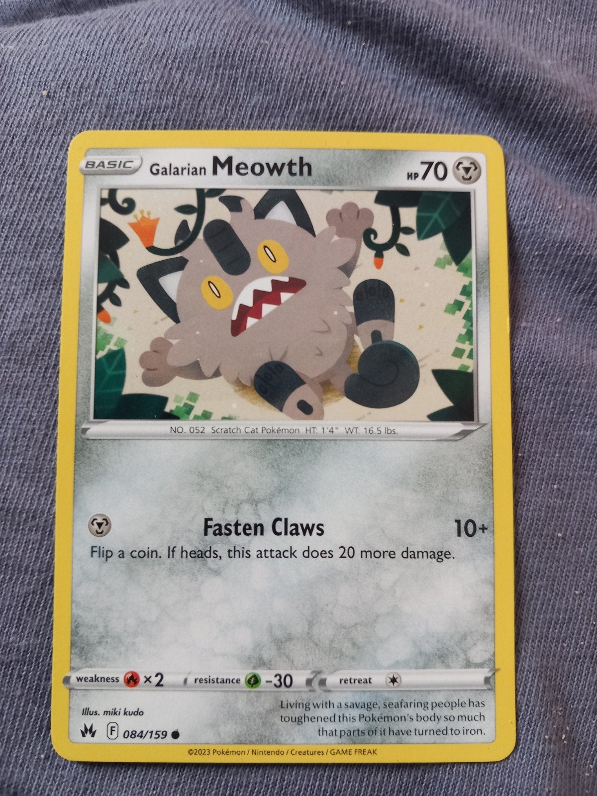 meowth, Ophalen of Verzenden, Zo goed als nieuw, Losse kaart, Foil