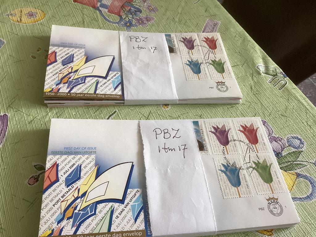 PBZ 1 tm 17 complete serie Voor een goed bod mogen ze worden, Postzegels en Munten, Brieven en Enveloppen | Nederland, Ophalen
