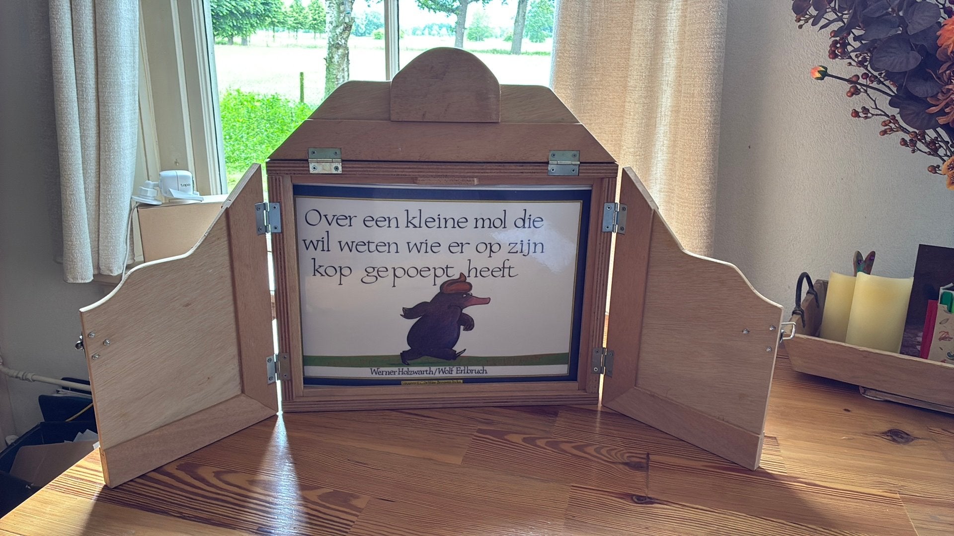 Te koop vertelkastje, Ophalen