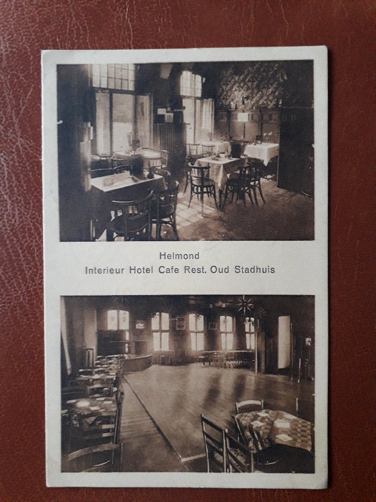 Helmond Interieur Hotel Café Restaurant Oud Stadhuis Markt, Ophalen, 1920 tot 1940, Gelopen, Noord-Brabant