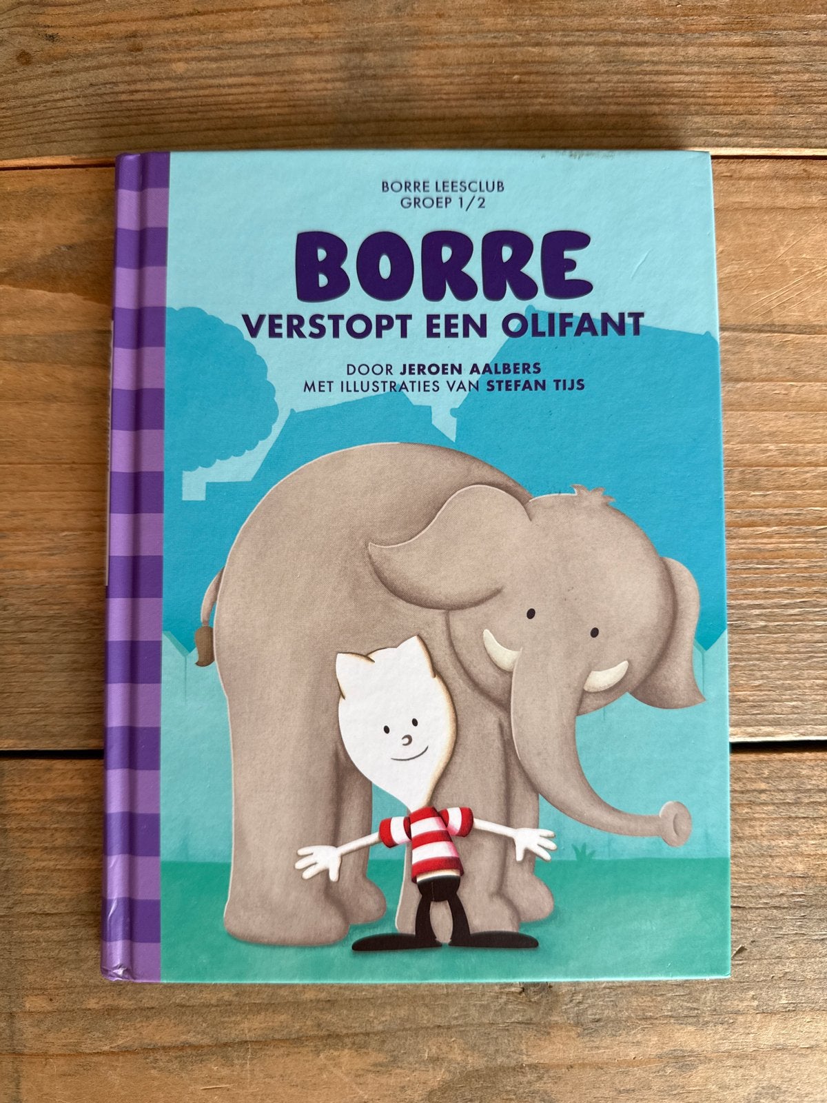Borre verstopt een olifant - Jeroen Aalbers (Goede staat), Ophalen of Verzenden, Zo goed als nieuw, 3 tot 4 jaar