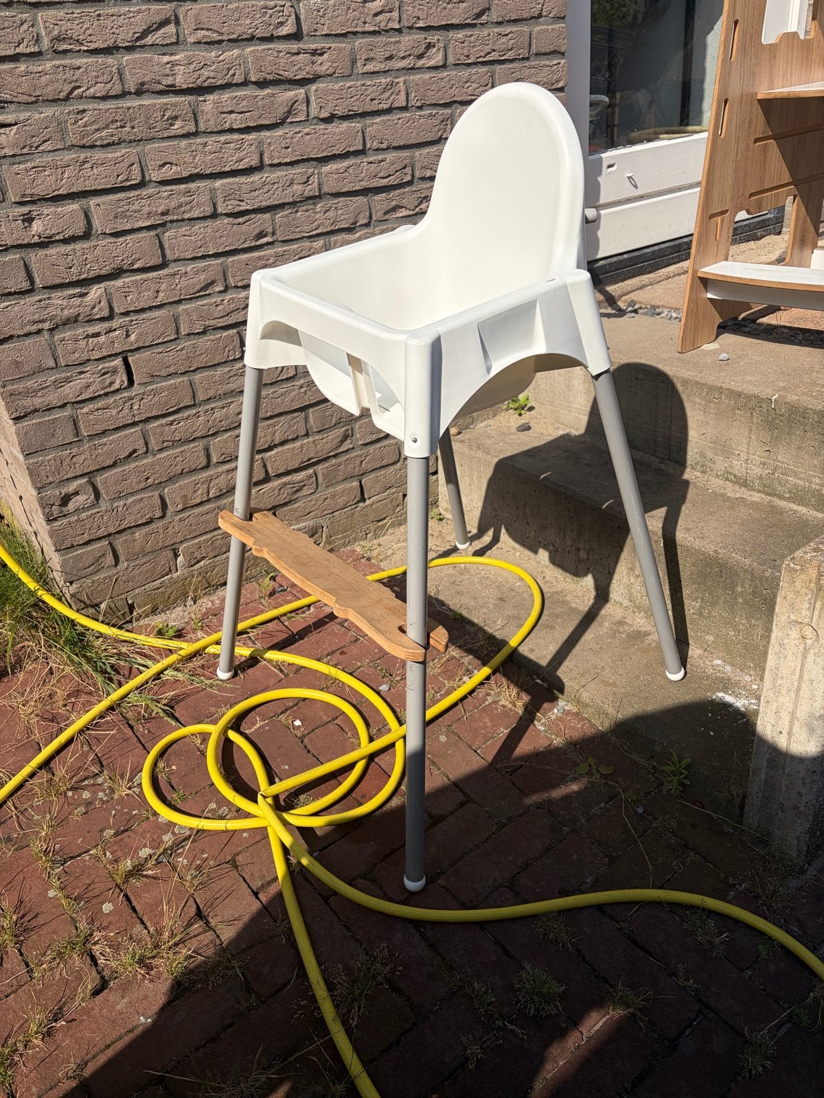 IKEA Antilop kinderstoel met houten voetsteun, Ophalen, Gebruikt, Overige typen, Afneembaar eetblad