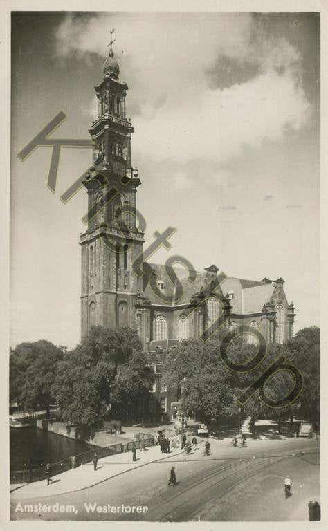 Amsterdam - Westertoren  [KRST003-7826, Verzenden, 1940 tot 1960, Gelopen, Noord-Holland