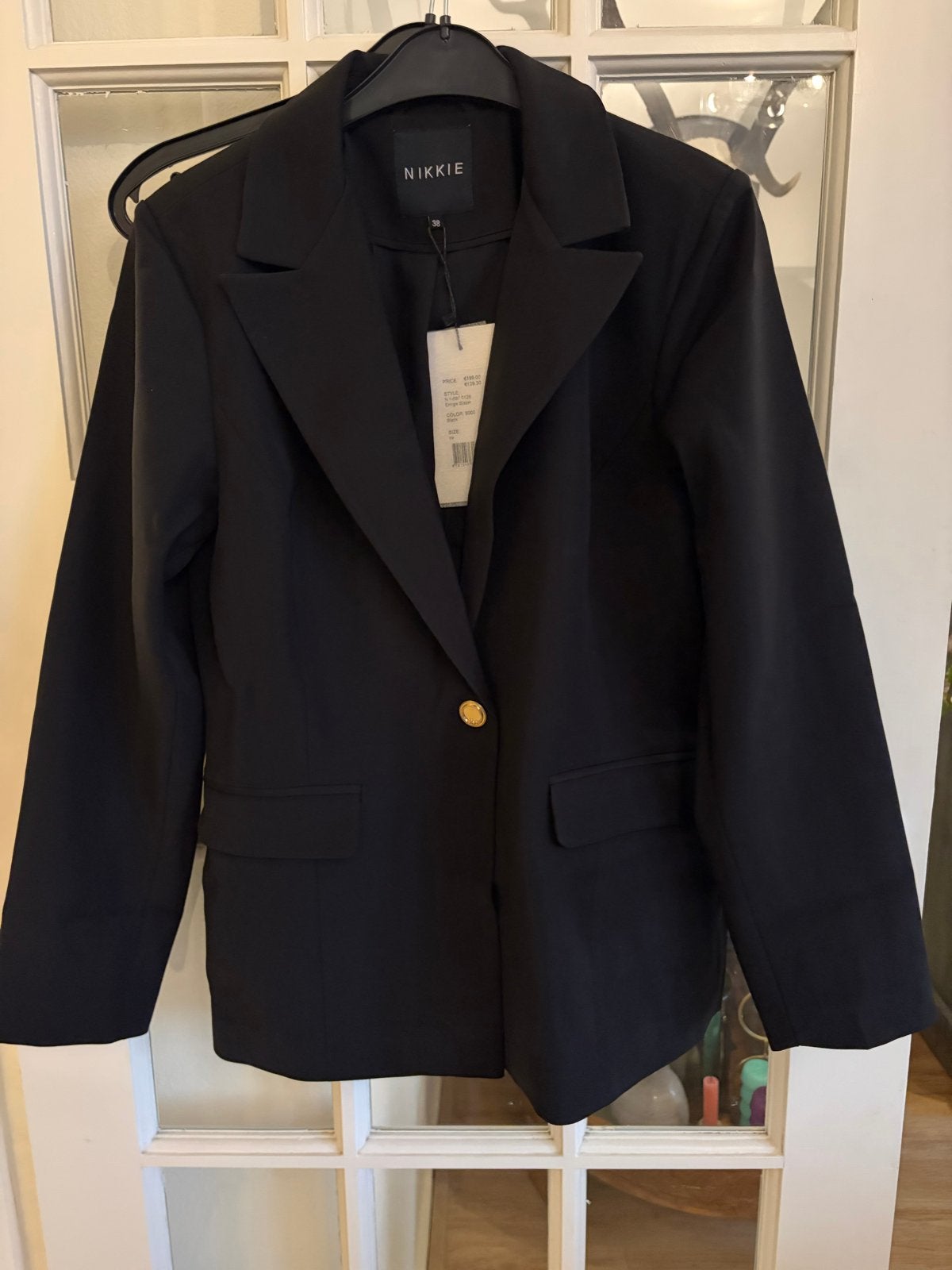 Nieuwe NIKKIE Eringa Blazer Zwart Maat 38, Maat 38/40 (M), Zwart, Nieuw, Ophalen of Verzenden