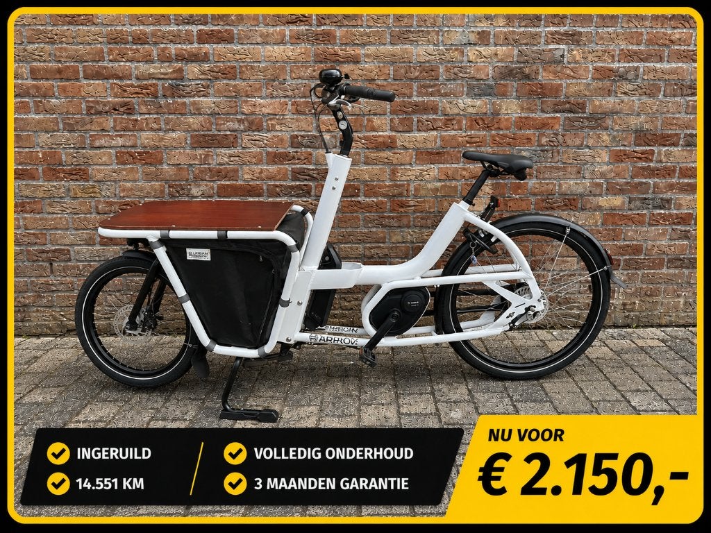 Urban Arrow Shorty Bakfiets € 2150 ,- incl BTW en garantie, Gebruikt, Goederen, Elektrisch, Trommelrem