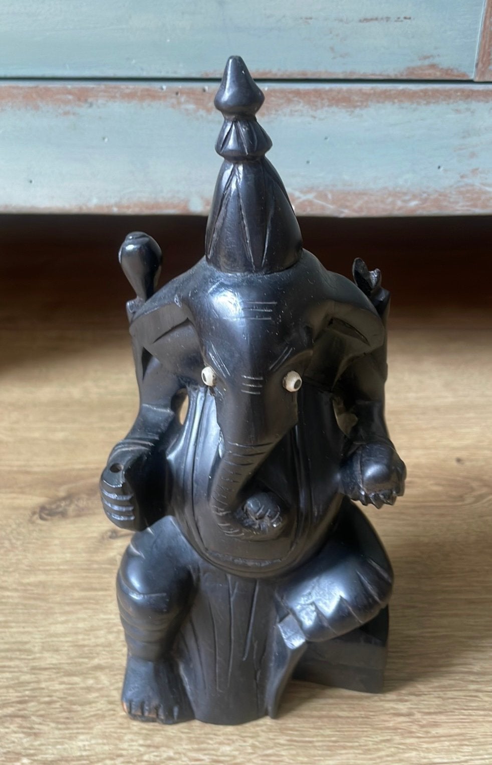 Prachtig houten beeld india Ganesha Hindoeïsme olifant, Ophalen of Verzenden