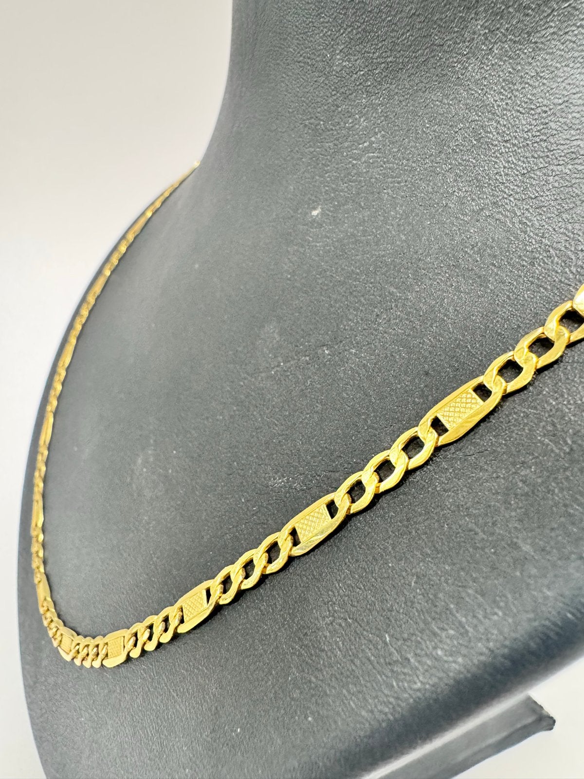 17693 14kt Gouden Fantasie Figaro Ketting 60cm - Nieuwstaat, Ophalen of Verzenden, Nieuw, Goud, Goud