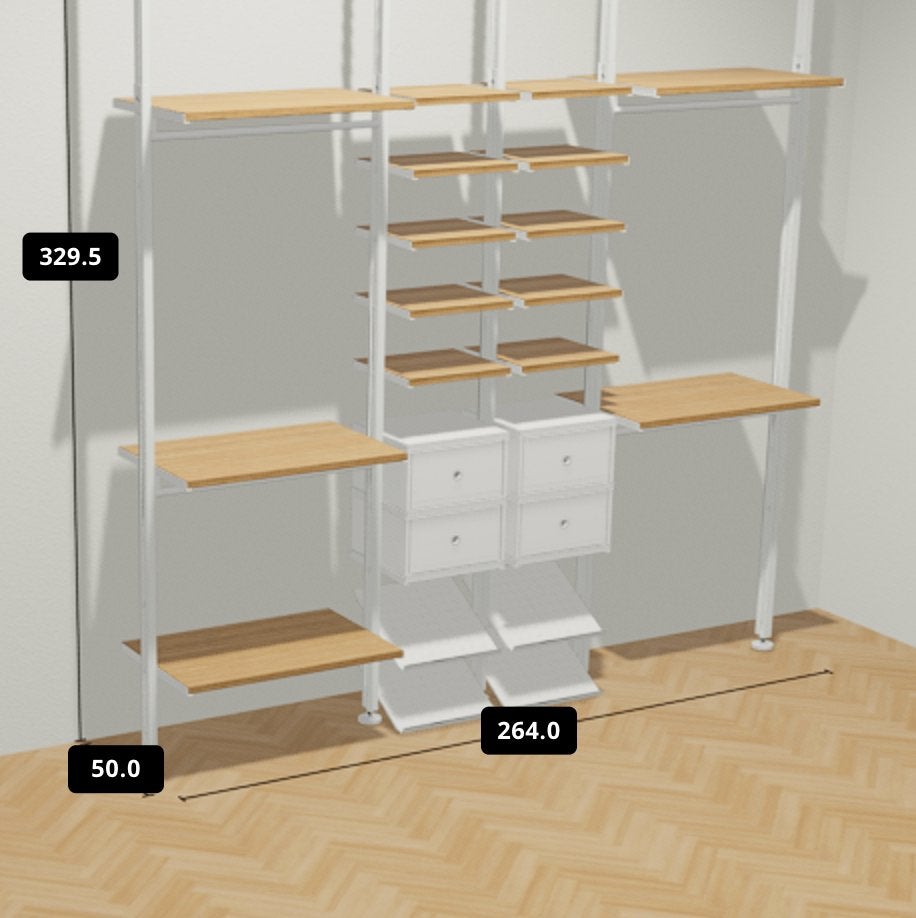 IKEA ELVARLI Open Kast, wit met bamboe (moet zsm weg), Huis en Inrichting, Kasten | Kledingkasten, Ophalen, Overige materialen