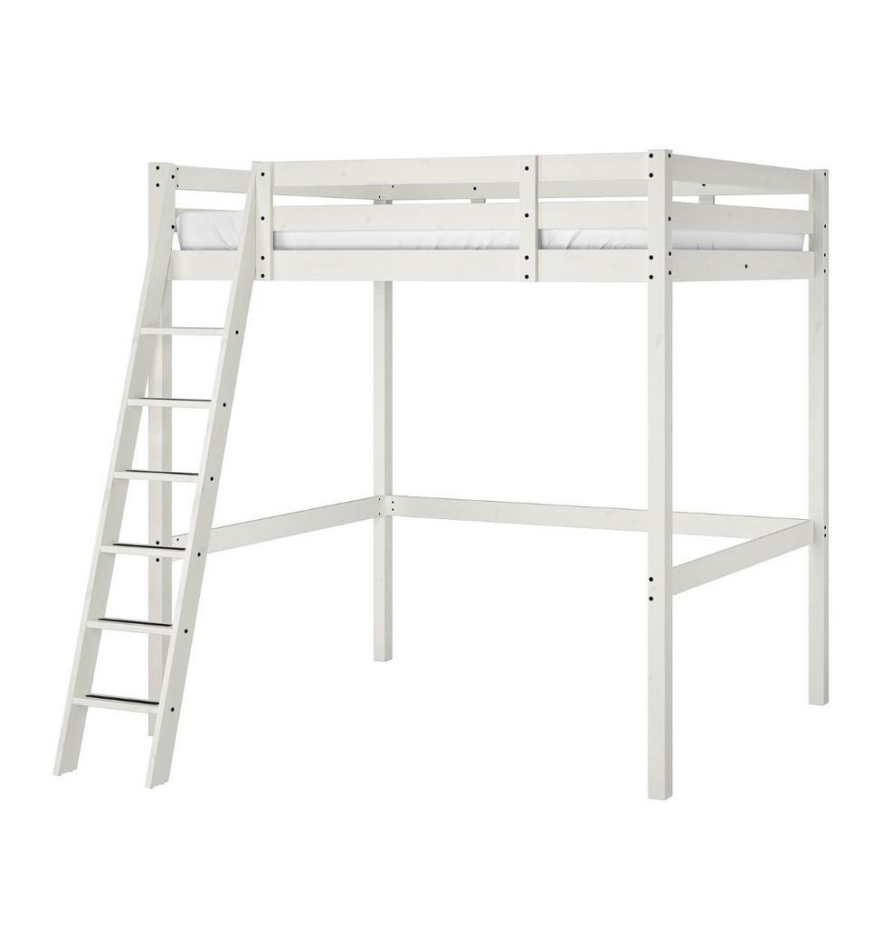 ZGAN Ikea stora witte hoogslaper 140x200 cm, Ophalen, Hoogslaper, Tweepersoons, 140 cm