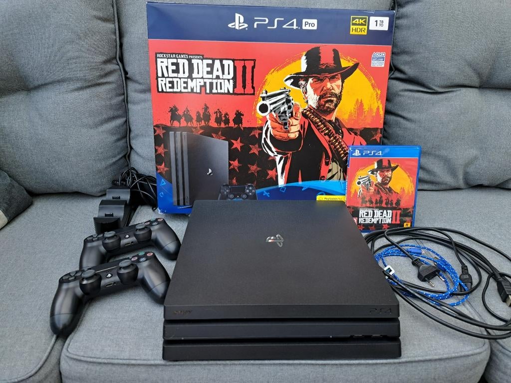 Sony Playstation 4 Pro 4K HDR 1TB REDDEAD REDEMPTION 2, Spelcomputers en Games, Spelcomputers | Sony PlayStation 4, Ophalen, Zo goed als nieuw