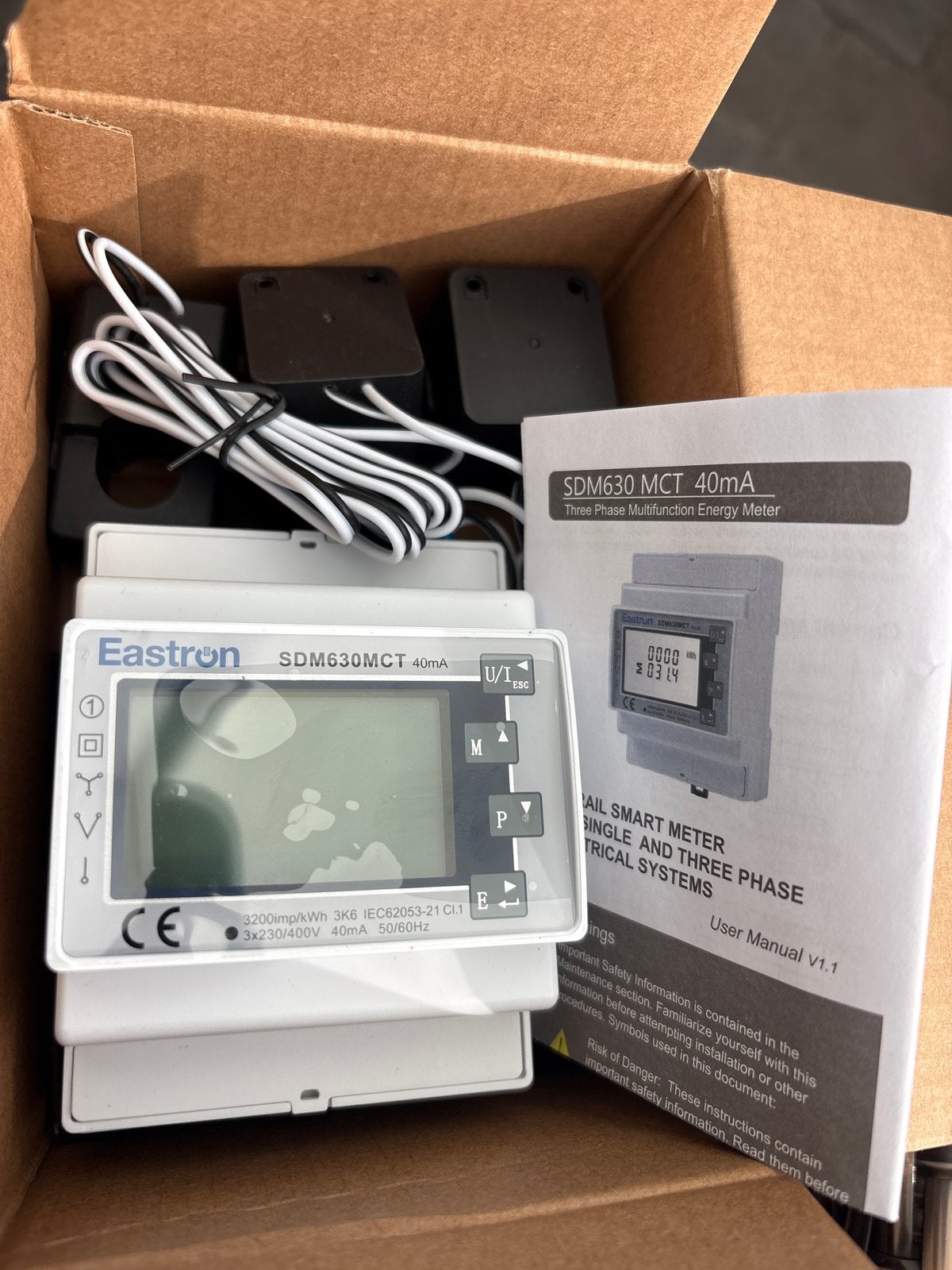 Eastron SDM630MCT Modbus Energiemeter Nieuw in Doos, Ophalen of Verzenden, Nieuw, Overige merken, Overige typen